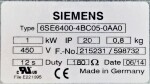 Siemens 6SE6400-4BC05-0AA0